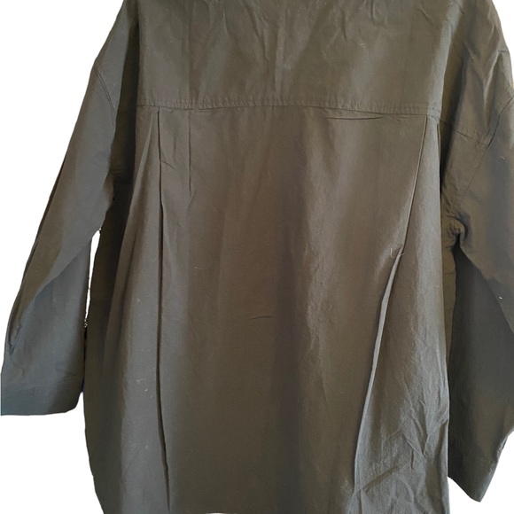 Madewell oversize size medium black blouse button up nwts - Picture 4 of 9